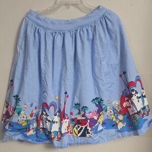 Disney Blue Smocked Skater Skirt